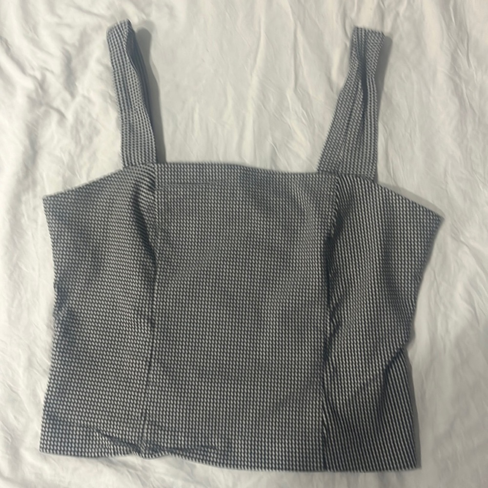 Cupcakes and cashmere checked fitted top